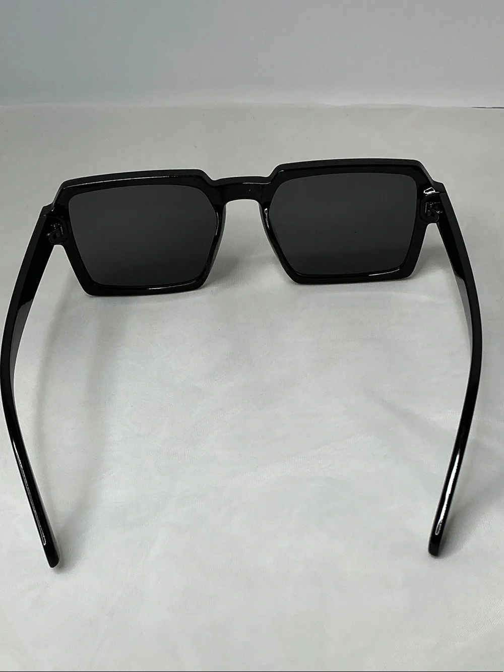Black Geometric Rectangle Unisex Sunglasses